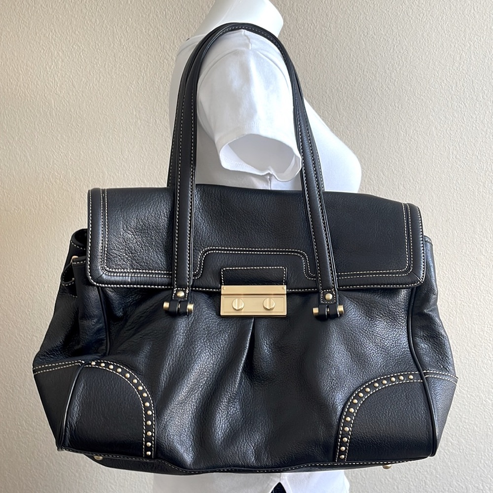 Talbots Black Leather Shoulder Bag